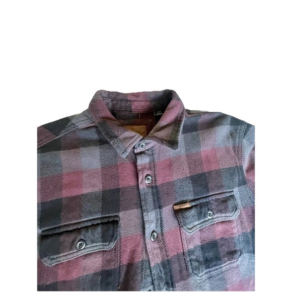 Orvis Classic Premium MENS Heavy Plaid Big Bear‎ Flannel Jacket Pockets MEDIUM - Picture 5 of 13